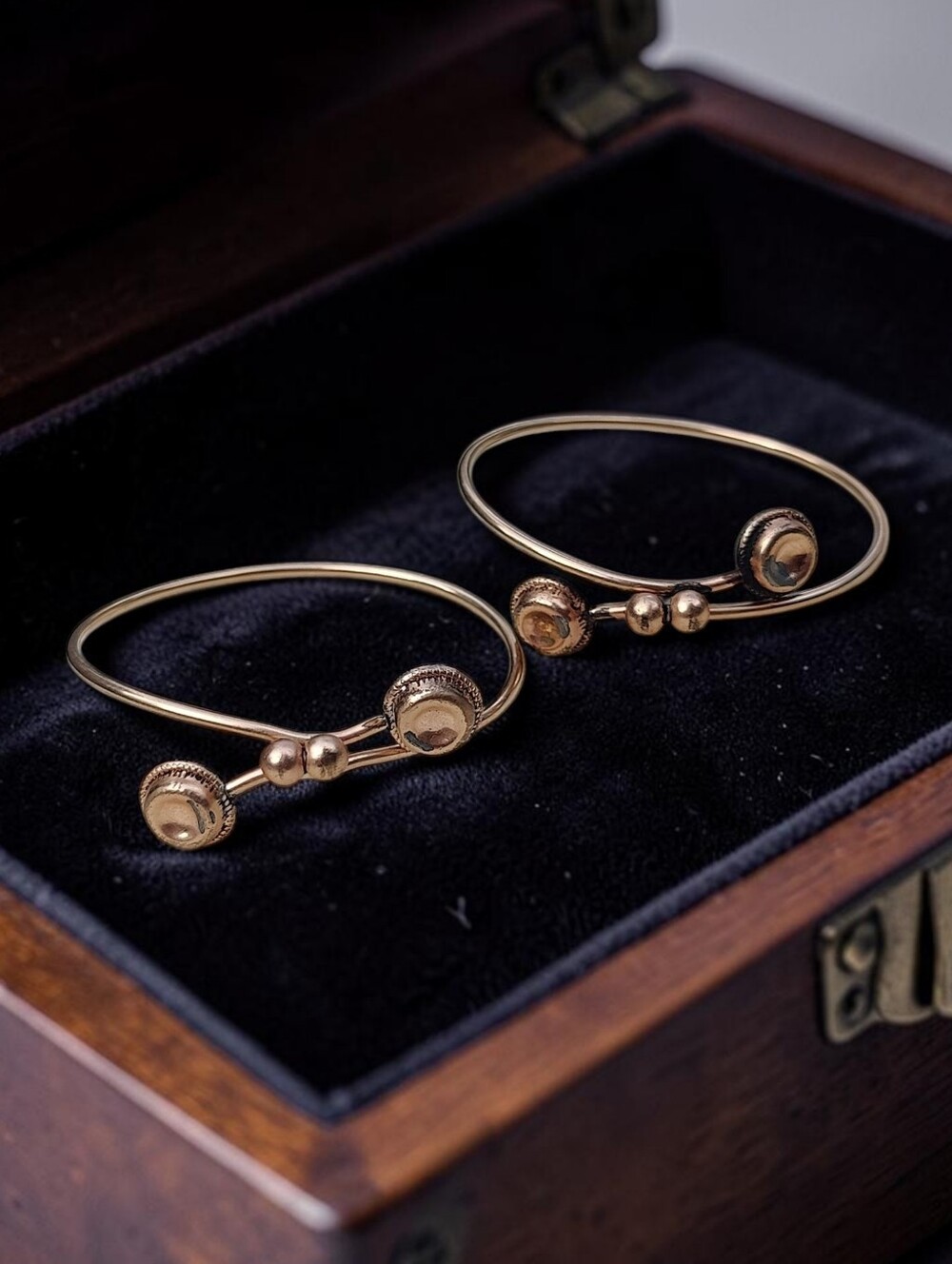 Antique Victorian Gold Filled Bypass Wedding Bracelet Set